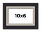 Photo Size Embellished Black Picture Frame - UV Acrylic, Foam Board Backing, Hanging Hardware